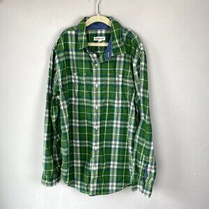 Tucker + Tate Green Plaid Button Up XL (14/16)